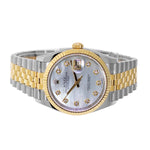 Rolex Datejust 36mm Yellow Gold & Steel MOP Diamond Dial & Fluted Bezel 126233-Da Vinci Fine Jewelry