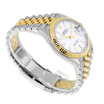 Rolex Datejust 36mm Yellow Gold & Steel White Index & Fluted Bezel 126233-Da Vinci Fine Jewelry