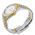 Rolex Datejust 36mm Yellow Gold & Steel White Roman & Fluted Bezel 126233