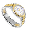 Rolex Datejust 36mm Yellow Gold & Steel White Roman & Fluted Bezel 126233