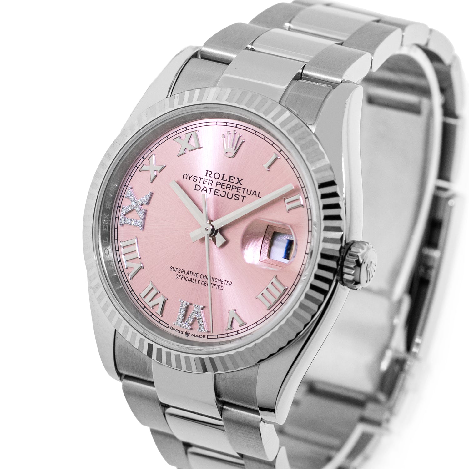 ROLEX シルク ストール ピンク Rolex Datejust 116234 Pink Floral Motif Dial