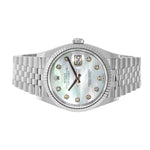 Rolex Datejust 36mm White Gold & Steel Mother of Pearl Diamond Dial Fluted Bezel 126234-Da Vinci Fine Jewelry