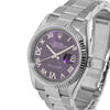 Rolex Datejust 36mm White Gold & Steel Purple Roman Dial Fluted Bezel 126234-Da Vinci Fine Jewelry