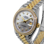 Rolex Datejust 36mm Yellow Gold & Steel MOP Diamond Dial & Diamond Bezel 126283RBR-Da Vinci Fine Jewelry