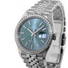 Rolex Datejust 36mm White Gold & Steel Green Index Dial Diamond Bezel 126284-Da Vinci Fine Jewelry
