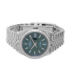 Rolex Datejust 36mm White Gold & Steel Green Index Dial Diamond Bezel 126284-Da Vinci Fine Jewelry