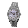 Rolex Datejust 36mm White Gold & Steel Mother of Pearl Diamond Dial Diamond Bezel 126284-Da Vinci Fine Jewelry