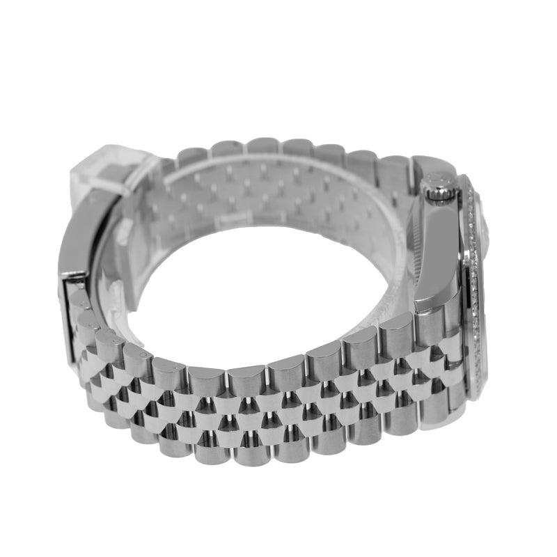 Rolex Datejust 36mm White Gold & Steel Mother of Pearl Diamond Dial Diamond Bezel 126284-Da Vinci Fine Jewelry