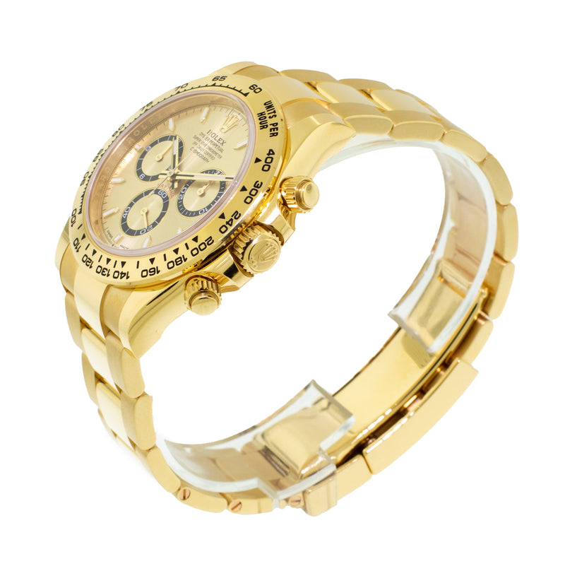 Rolex Daytona 40mm Yellow Gold Champagne Index Dial & Gold Bezel 126508-Da Vinci Fine Jewelry