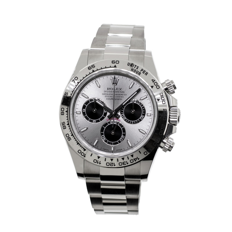 Rolex Daytona 40mm White Gold Silver Index Dial & White Gold Bezel 126509-Da Vinci Fine Jewelry