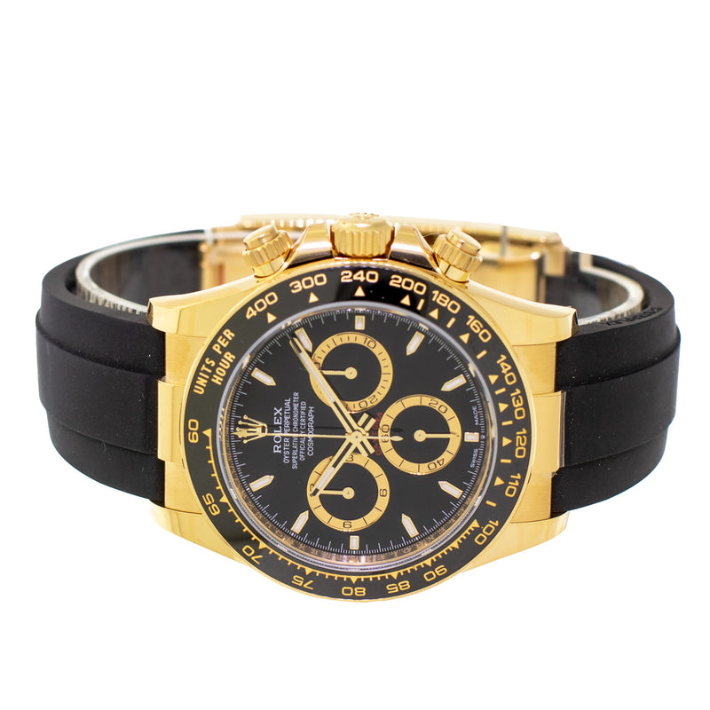 Rolex Daytona 40mm Yellow Gold Black Dial & Black Bezel 126518-Da Vinci Fine Jewelry