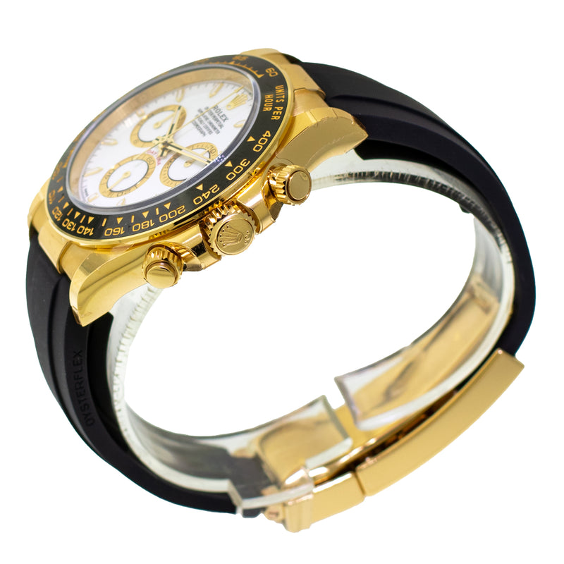 Rolex Daytona 40mm Yellow Gold White Dial & Black Bezel 126518-Da Vinci Fine Jewelry