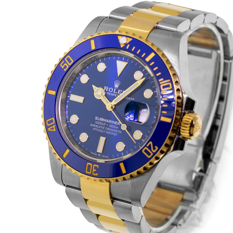 Rolex Submariner Date 41mm Yellow Gold & Steel Blue Dial & Blue Bezel 126613LB-Da Vinci Fine Jewelry