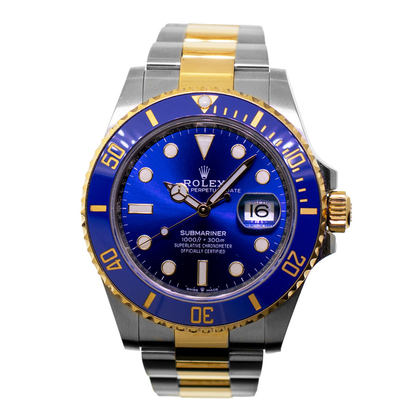 Rolex Submariner Date 41mm Yellow Gold & Steel Blue Dial & Blue Bezel 126613LB-Da Vinci Fine Jewelry