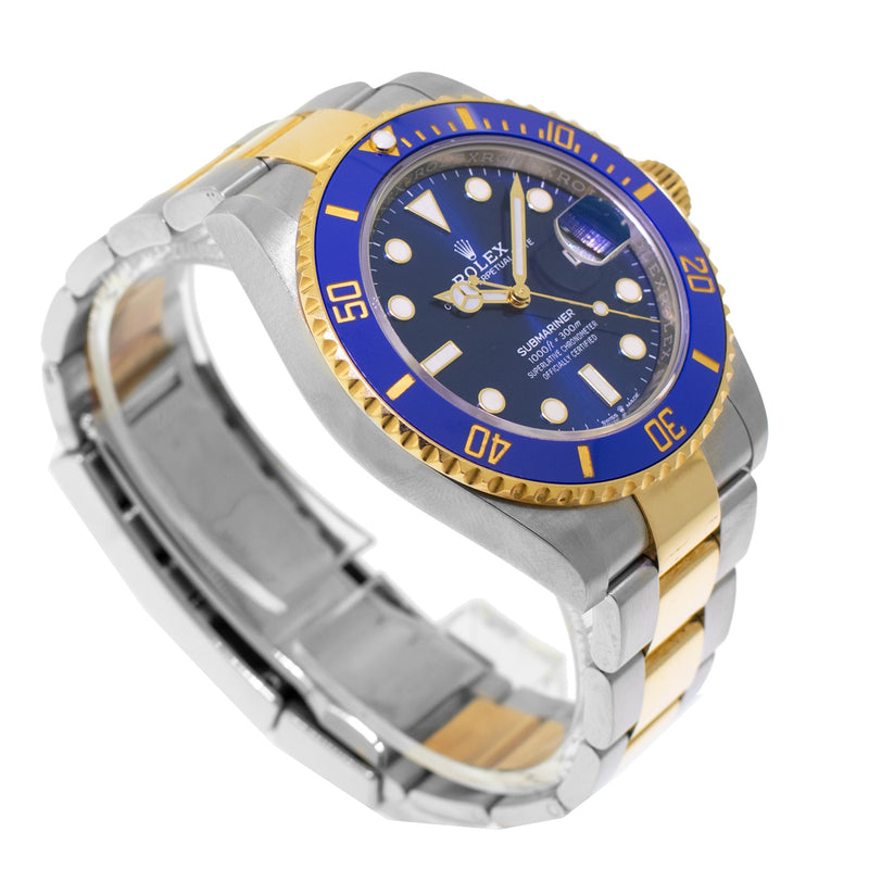 Rolex Submariner Date 41mm Yellow Gold & Steel Blue Dial & Blue Bezel 126613LB-Da Vinci Fine Jewelry