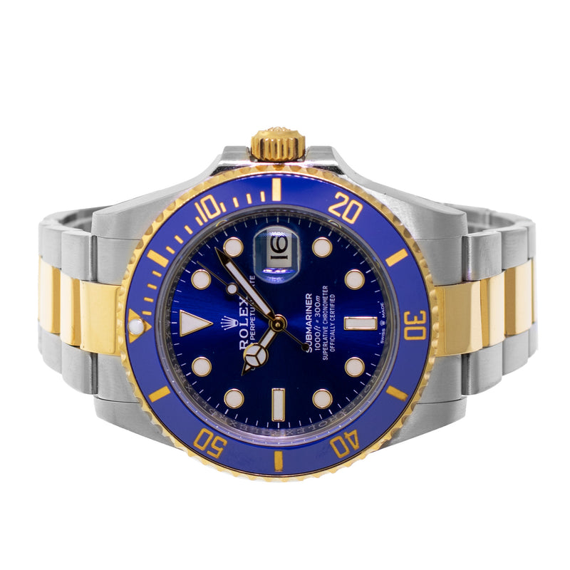 Rolex Submariner Date 41mm Yellow Gold & Steel Blue Dial & Blue Bezel 126613LB-Da Vinci Fine Jewelry