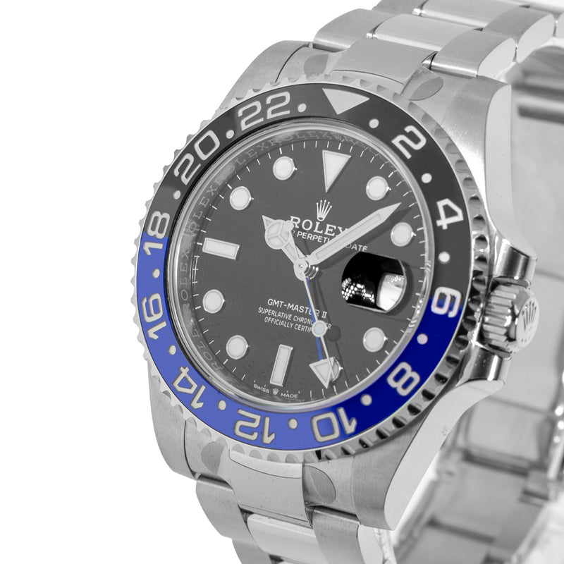 Rolex GMT-Master II "Batman" New Old Stock 40mm Stainless Steel Black & Blue Bezel 126710-Da Vinci Fine Jewelry