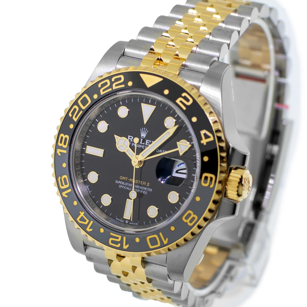 Rolex GMT-Master II 40mm Yellow Gold and Stainless Steel Black