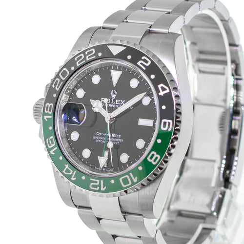Rolex GMT-Master II "Sprite" 40mm New Old Stock Stainless Steel Black Dial & Black & Green Bezel 126720VTNR-Da Vinci Fine Jewelry