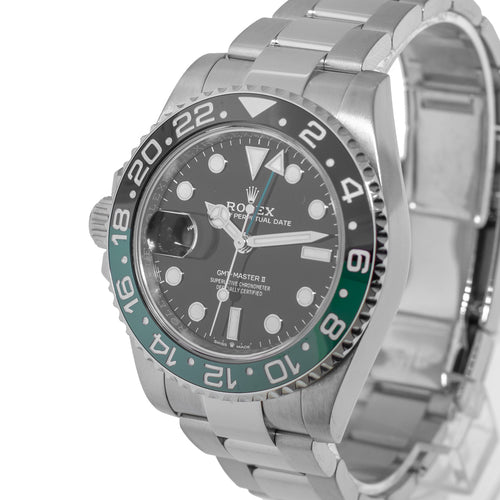 Rolex GMT-Master II "Sprite" 40mm Stainless Steel Black Dial & Black & Green Bezel 126720-Da Vinci Fine Jewelry