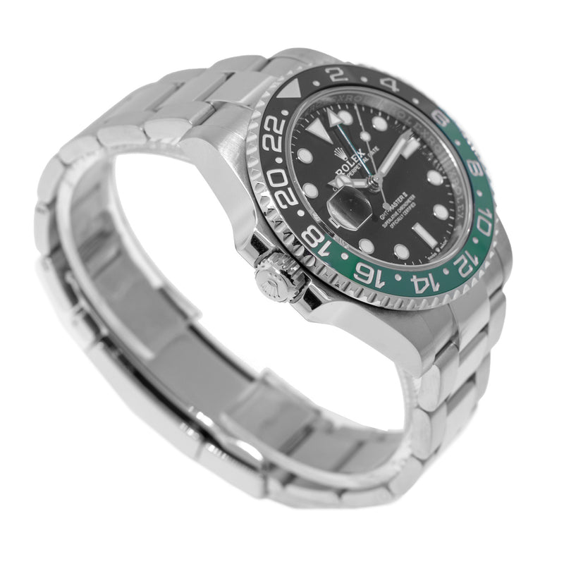 Rolex GMT-Master II "Sprite" 40mm Stainless Steel Black Dial & Black & Green Bezel 126720-Da Vinci Fine Jewelry