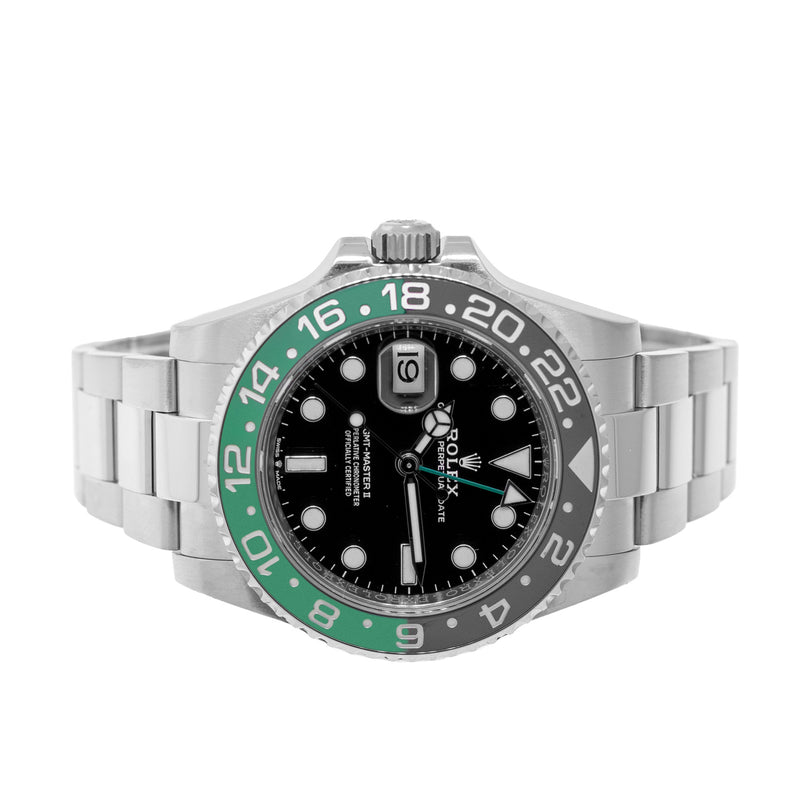Rolex GMT-Master II "Sprite" 40mm Stainless Steel Black Dial & Black & Green Bezel 126720-Da Vinci Fine Jewelry