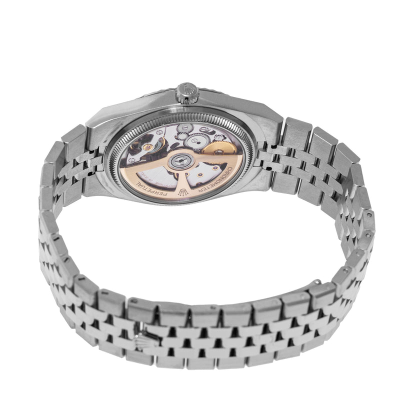 Rolex Land-Dweller 36mm White Gold & Steel White Honeycomb Dial
