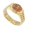 Rolex Day-Date 36mm Yellow Gold Carnelian Roman Diamond Dial & Fluted Bezel 128238-Da Vinci Fine Jewelry