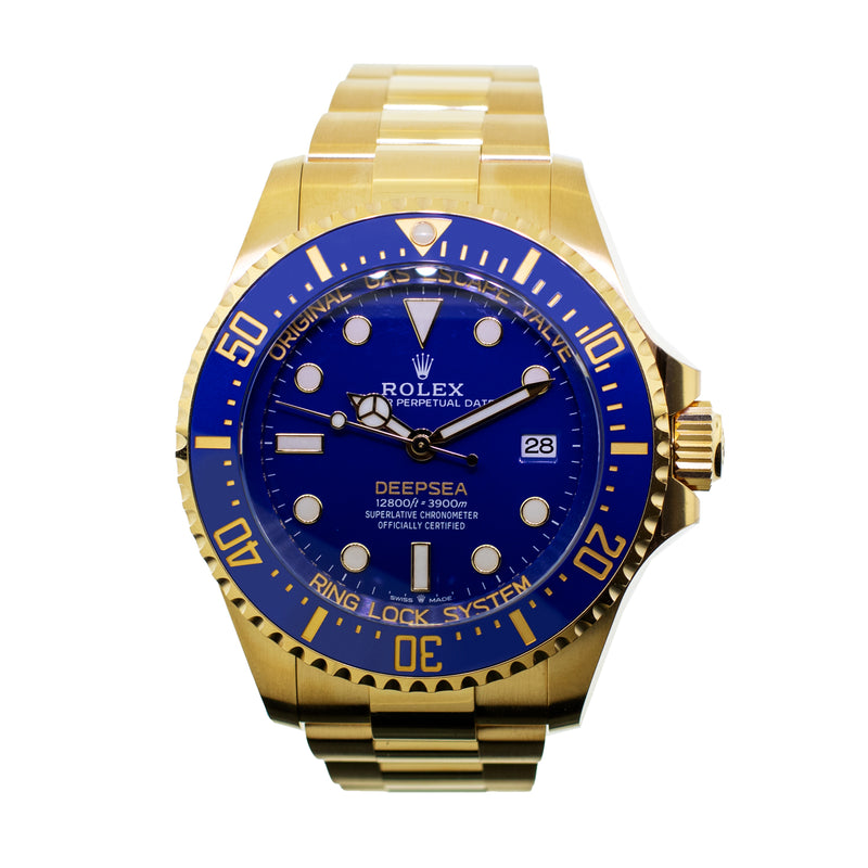 Rolex Deepsea 44mm Yellow Gold Blue Dial & Blue Bezel 136668LB-Da Vinci Fine Jewelry