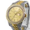 Rolex Datejust 36mm Yellow Gold & Steel Champagne Index Dial & Diamond Bezel 16233-Da Vinci Fine Jewelry