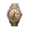 Rolex Datejust 36mm Yellow Gold & Steel Champagne Index Dial & Diamond Bezel 16233-Da Vinci Fine Jewelry