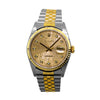 Rolex Datejust 36mm Yellow Gold Steel Champagne Jubilee Diamond Dial Fluted Bezel 16233-Da Vinci Fine Jewelry