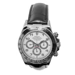 Rolex Daytona 40mm 18K White Gold White Arabic Dial & White Gold Bezel 16519 Zenith-Da Vinci Fine Jewelry