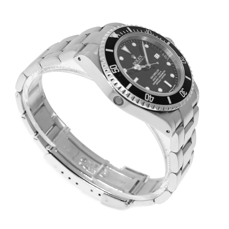 Rolex Sea-Dweller 40mm Stainless Steel Black Dial Black Bezel 16600 - Papers-Da Vinci Fine Jewelry