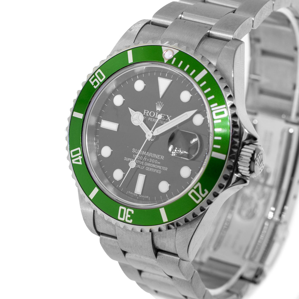 Rolex Submariner Date 40mm Stainless Steel Black Dial & Green