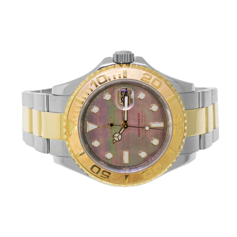 Rolex Yacht-Master 40mm 18K Yellow Gold & Steel Tahitian Mother of Pearl Dial 16623-Da Vinci Fine Jewelry