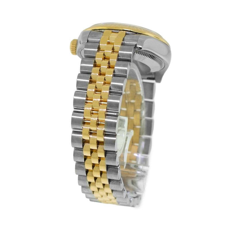 Rolex Datejust 31mm Yellow Gold & Steel Champagne Roman Dial & Fluted Bezel 178273-Da Vinci Fine Jewelry