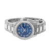 Rolex Datejust 26mm Stainless Steel Blue Roman Dial & Custom Diamond Bezel 179160-Da Vinci Fine Jewelry