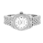 Rolex Datejust 26mm White Gold Steel White Roman Dial Fluted Bezel 179174-Da Vinci Fine Jewelry