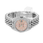 Rolex Lady-Datejust 26mm White Gold & Steel Pink Diamond Dial & Fluted Bezel 179174-Da Vinci Fine Jewelry