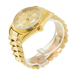 Rolex Day-Date 36mm Yellow Gold Champagne Roman Dial Fluted Bezel 18038-Da Vinci Fine Jewelry