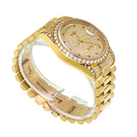 Rolex Day-Date 36mm Yellow Gold Diamond Paved Ruby Dial, Bezel and Lugs 18238-Da Vinci Fine Jewelry