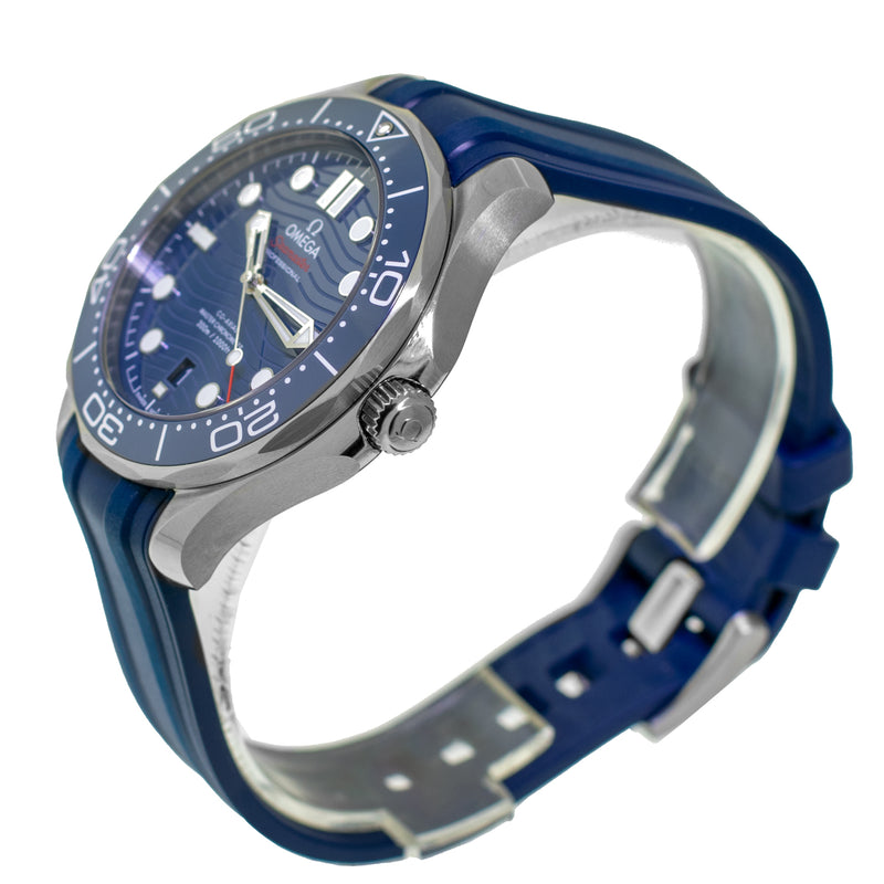 Omega Seamaster 300m Stainless Steel Blue Index Dial 210.32.42.20.03.001-Da Vinci Fine Jewelry