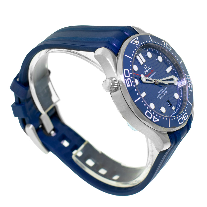 Omega Seamaster 300m Stainless Steel Blue Index Dial 210.32.42.20.03.001-Da Vinci Fine Jewelry