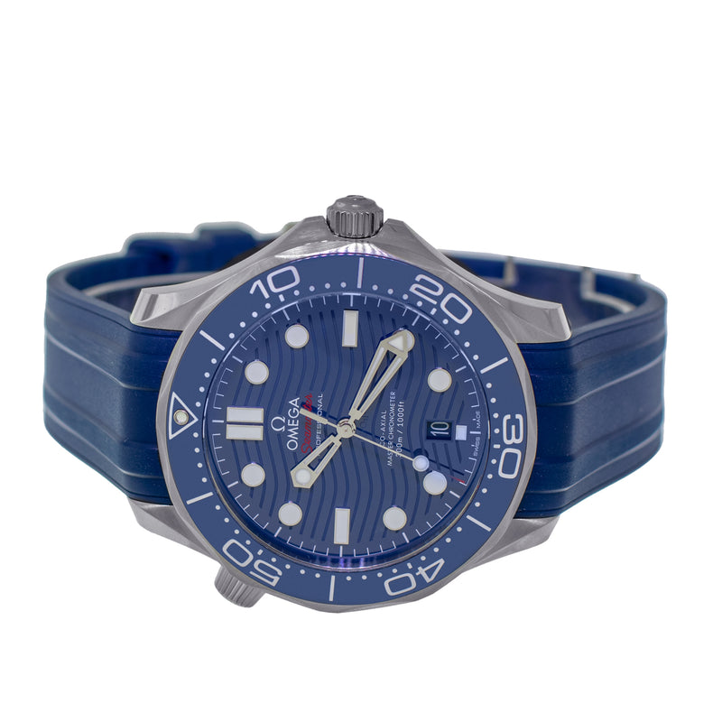Omega Seamaster 300m Stainless Steel Blue Index Dial 210.32.42.20.03.001-Da Vinci Fine Jewelry
