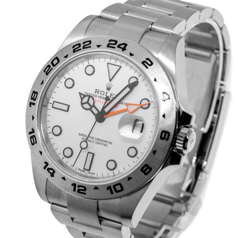 Rolex Explorer II 42mm Stainless Steel White Dial & Steel Bezel 216570-Da Vinci Fine Jewelry
