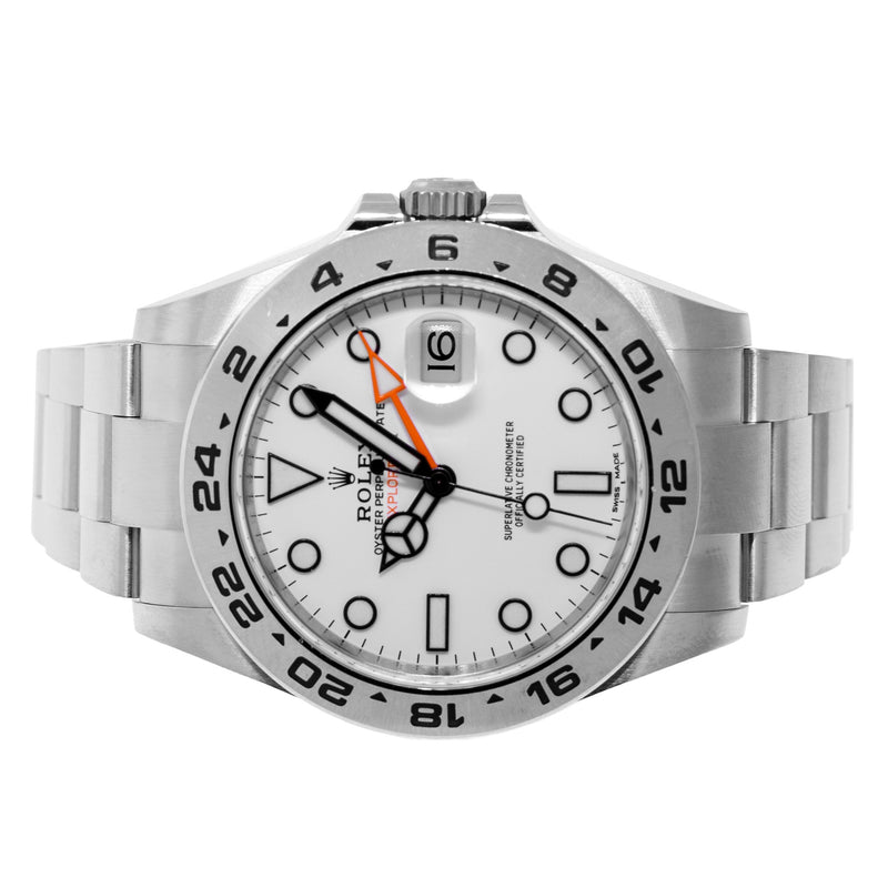 Rolex Explorer II 42mm Stainless Steel White Dial & Steel Bezel 216570-Da Vinci Fine Jewelry