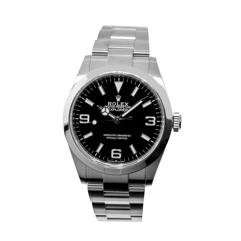 Rolex Explorer I 40mm Stainless Steel Black Dial & Smooth Bezel 224270-Da Vinci Fine Jewelry