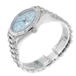 Rolex Day-Date 40mm Platinum Ice Blue Index Dial & Fluted Bezel 228236-Da Vinci Fine Jewelry