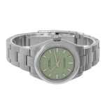 Rolex Oyster Perpetual NEW RELEASE 31mm Stainless Steel Pistachio Index Dial & Smooth Bezel 277200-Da Vinci Fine Jewelry